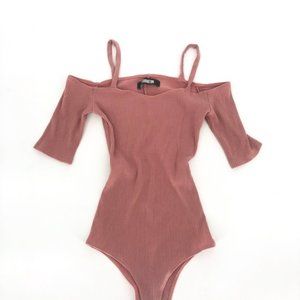 REFORMATION ALESSA BODYSUIT IN ROSEY MED